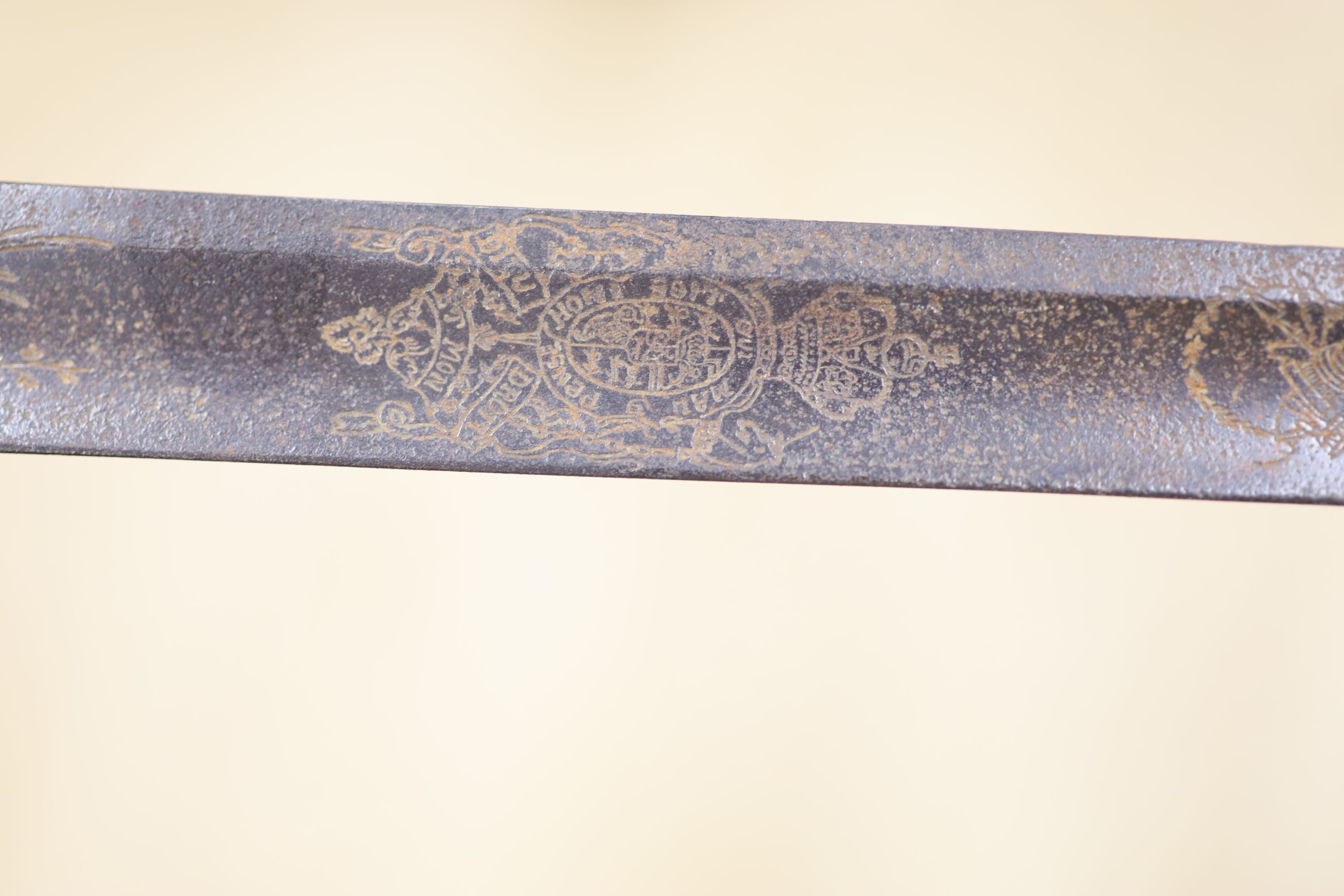 A 1796 pattern Infantry Officer's sword